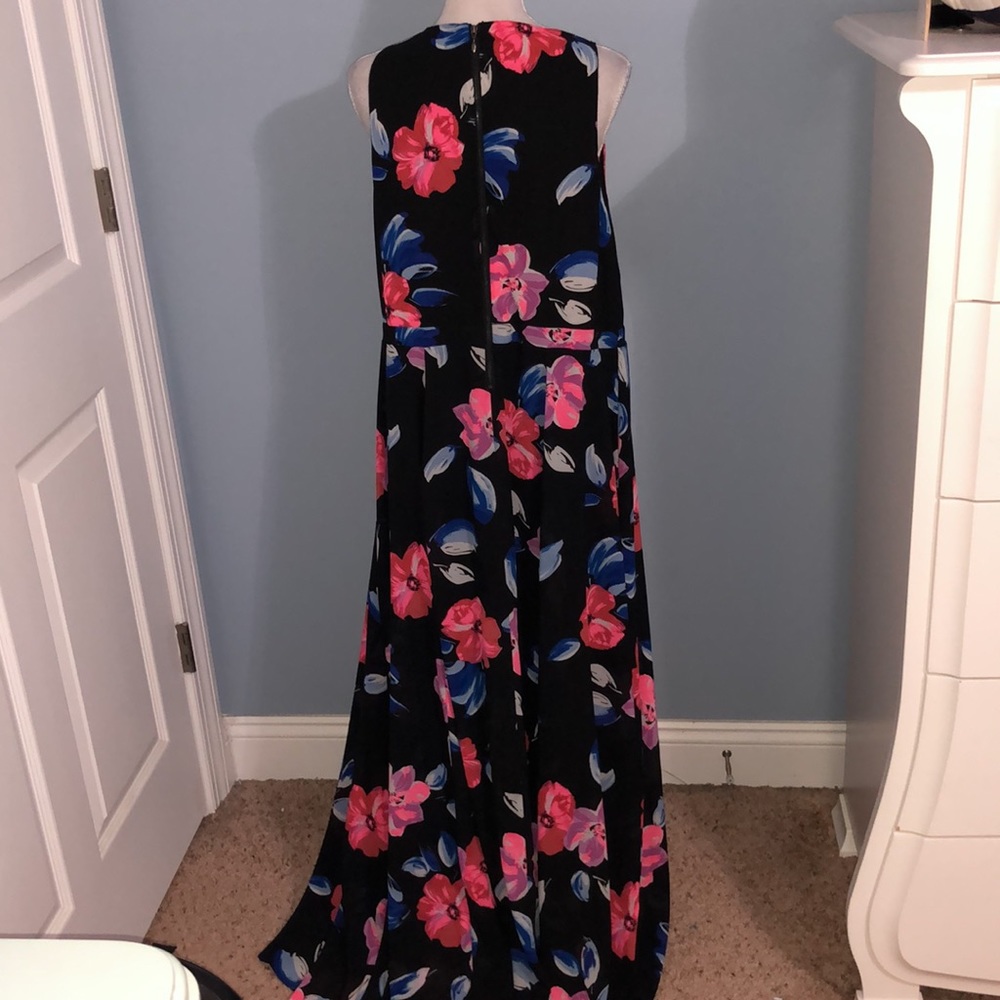 Torrid floral Georgette sleeveless maxi dress - Picture 7 of 10